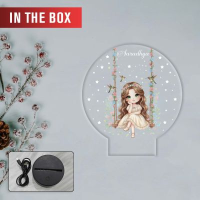 Personalized Princess LED Name Light for Girls Little Girl Lamp with Warm White Light Return Gift Girls Room Decor Lamp Birthday Gift for Girls